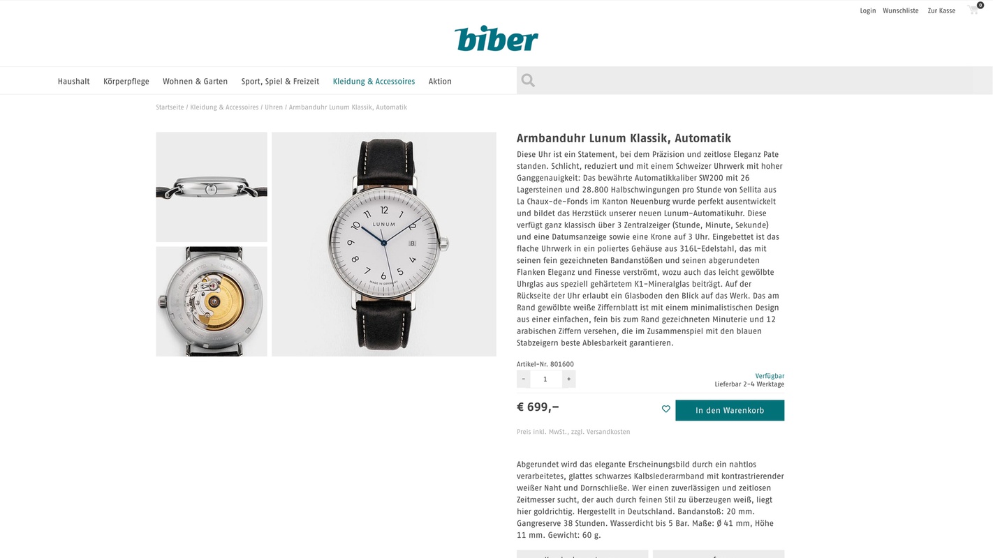 Biber Umweltprodukte Versand - Kurt Dornig Grafikdesign