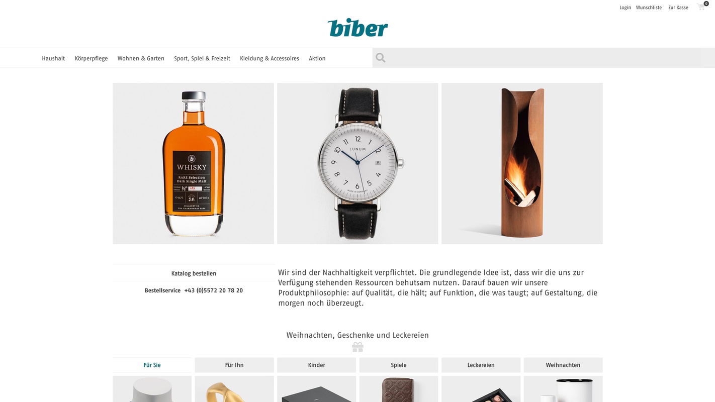 Biber Umweltprodukte Versand - Kurt Dornig Grafikdesign